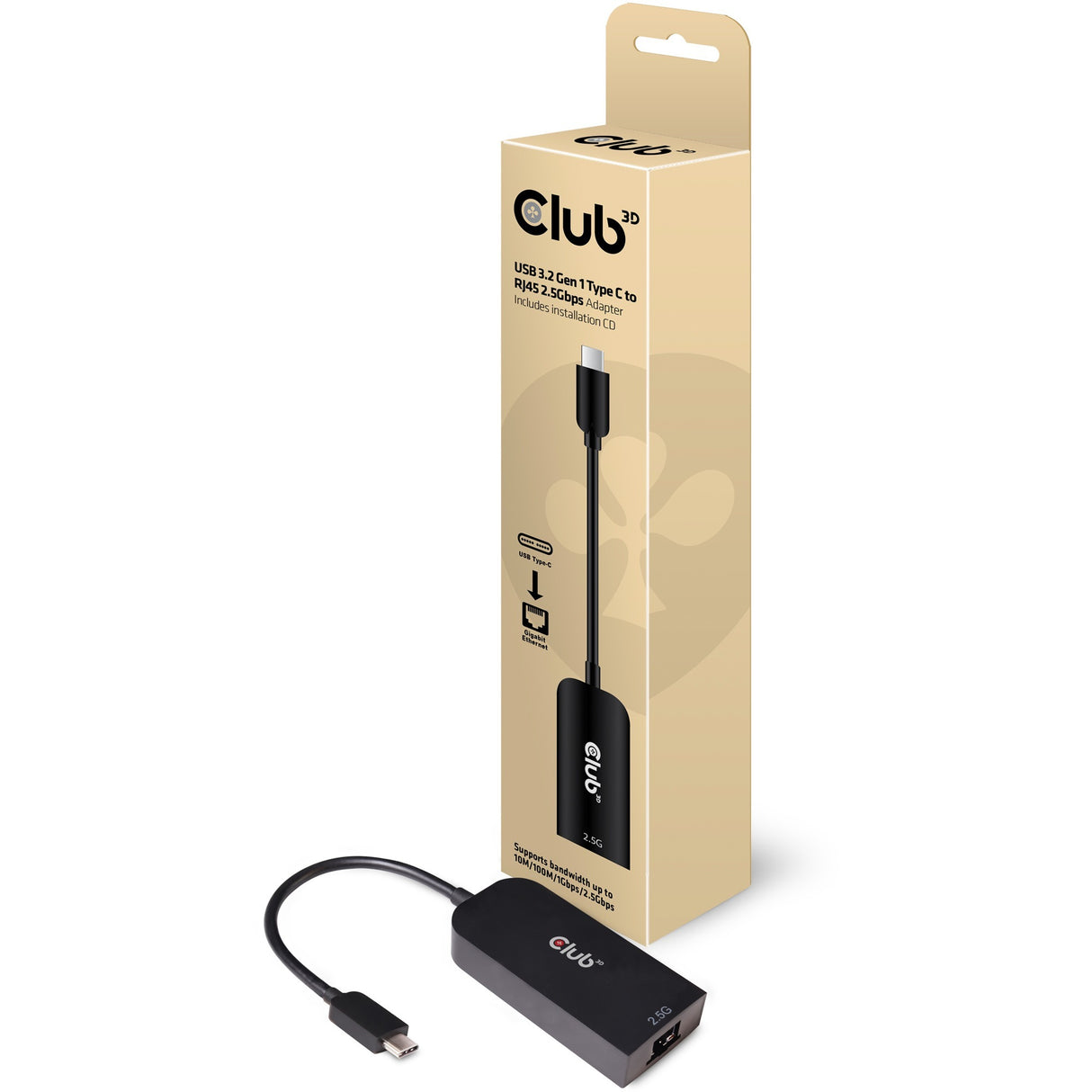 Club 3D USB-C 3.2 Gen1 > RJ-45 2.5Gbps