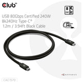 Club 3d usb-c 80gbps certified 240w 8k 240hz