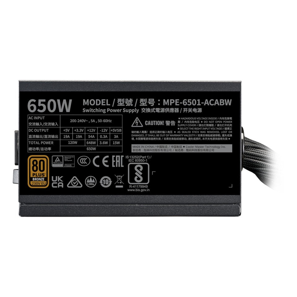 Cooler master mwe 650 bronze v3
