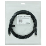 Huismerk usb2.0 type-c kabel 2 meter - zwart