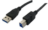Huismerk usb3.0 a naar usb3.0 b kabel 2 meter - zwart