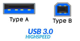 Huismerk usb3.0 a naar usb3.0 b kabel 2 meter - zwart