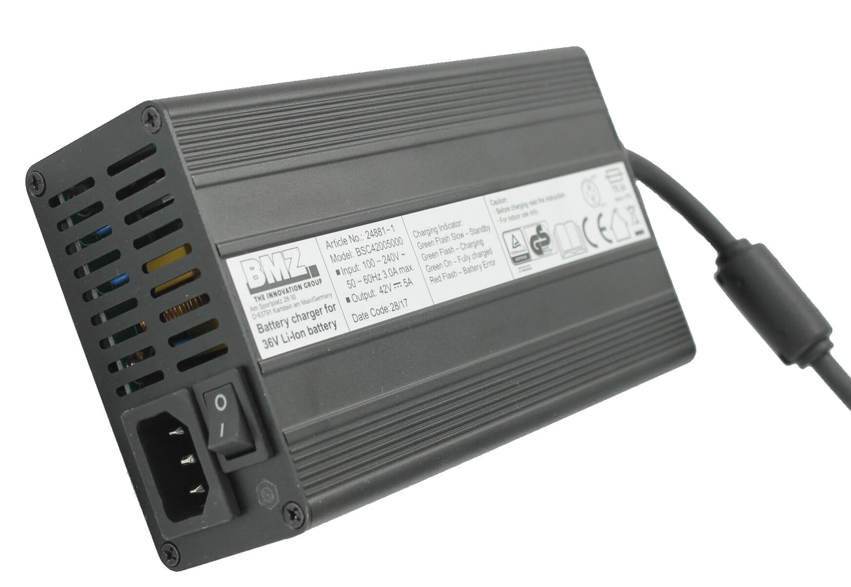 Bmz charger li-ion 42v 5a plug rosenberger