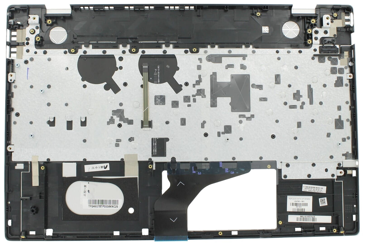 Hp laptop toetsenbord qwerty us + top cover, bl- zilver