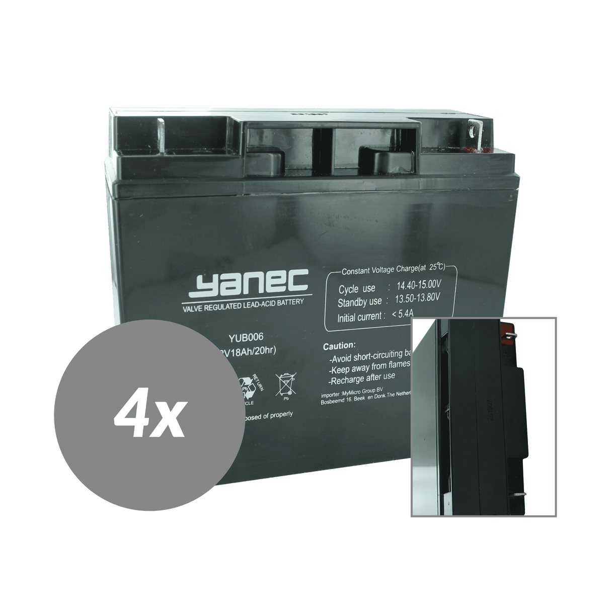 Yanec ups batterij vervangingsset rbc11 (excl. kabels)