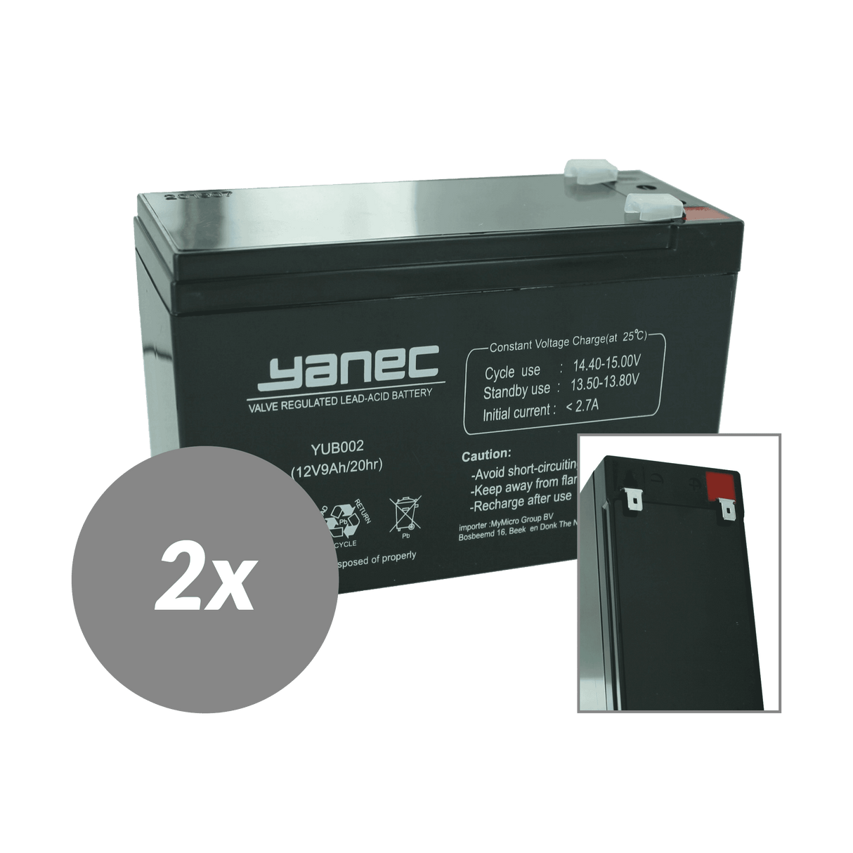 Yanec ups batterij vervangingsset rbc130 (excl. kabels)