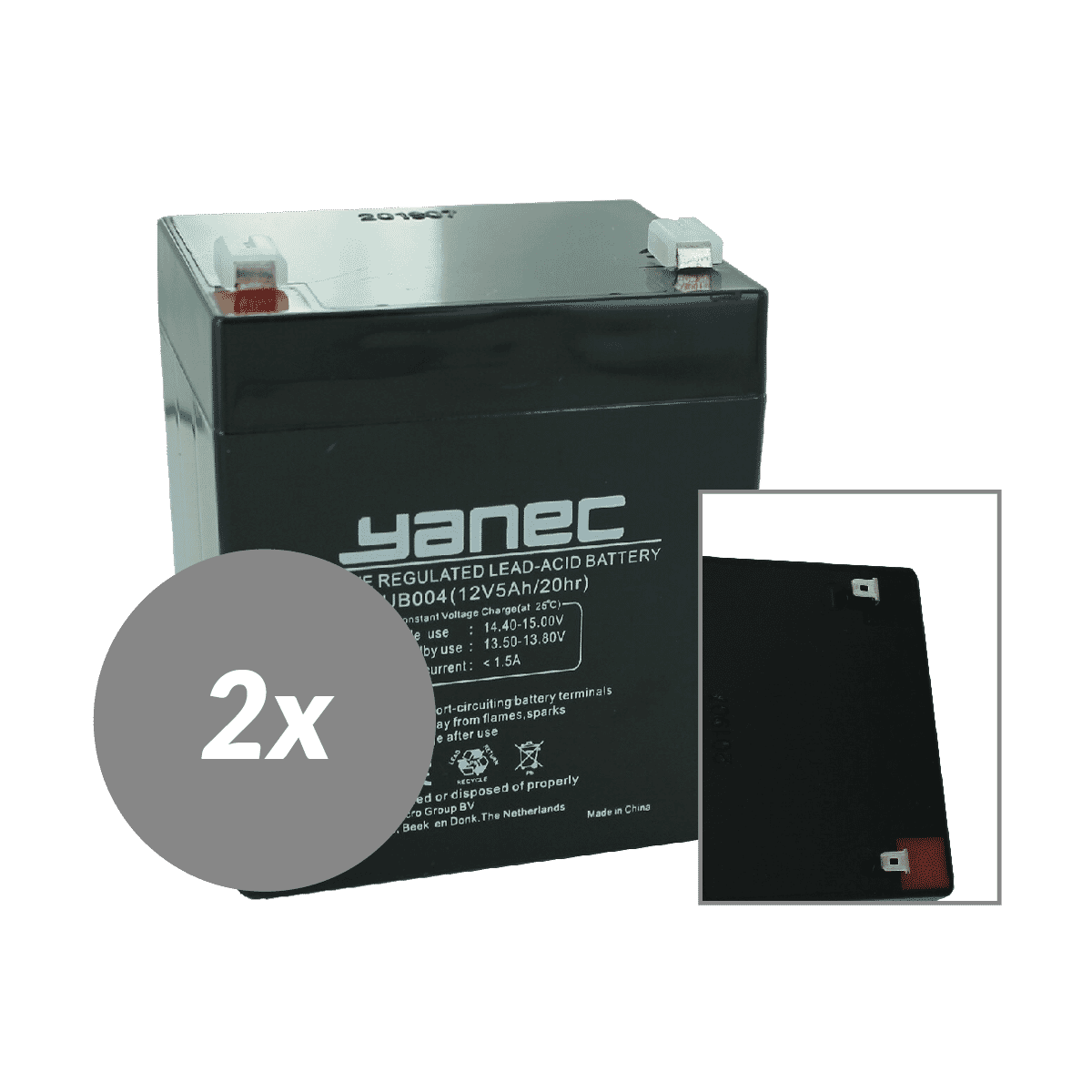Yanec ups batterij vervangingsset rbc20 (excl. kabels)