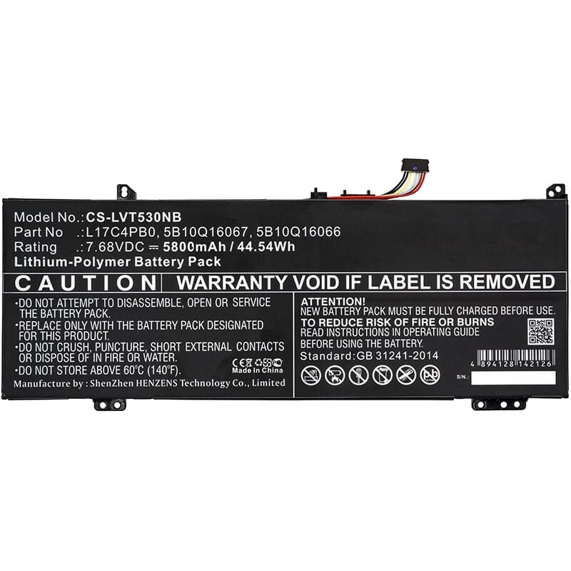 Replacement laptop accu 5800mah