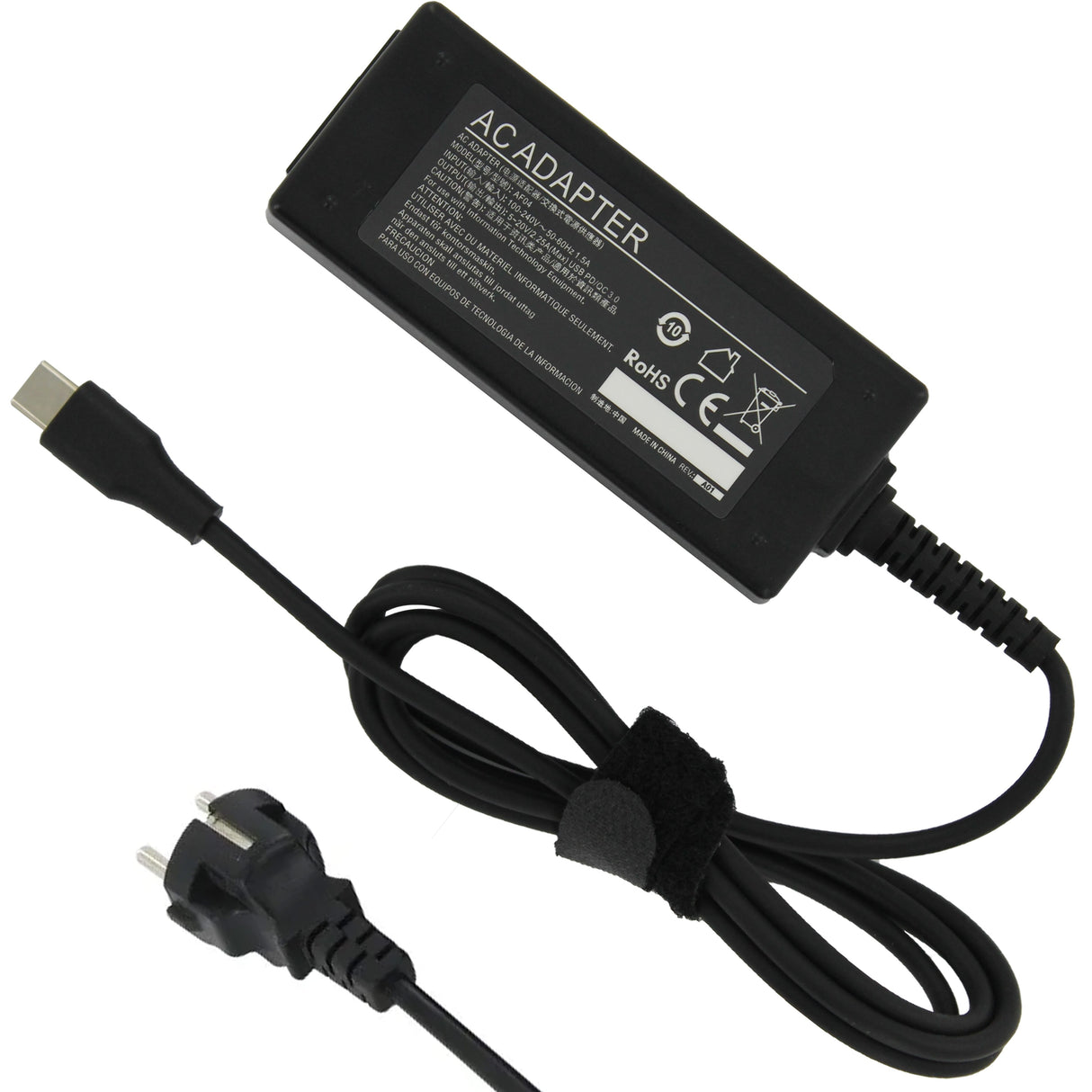 Replacement laptop usb-c ac adapter 45w zwart