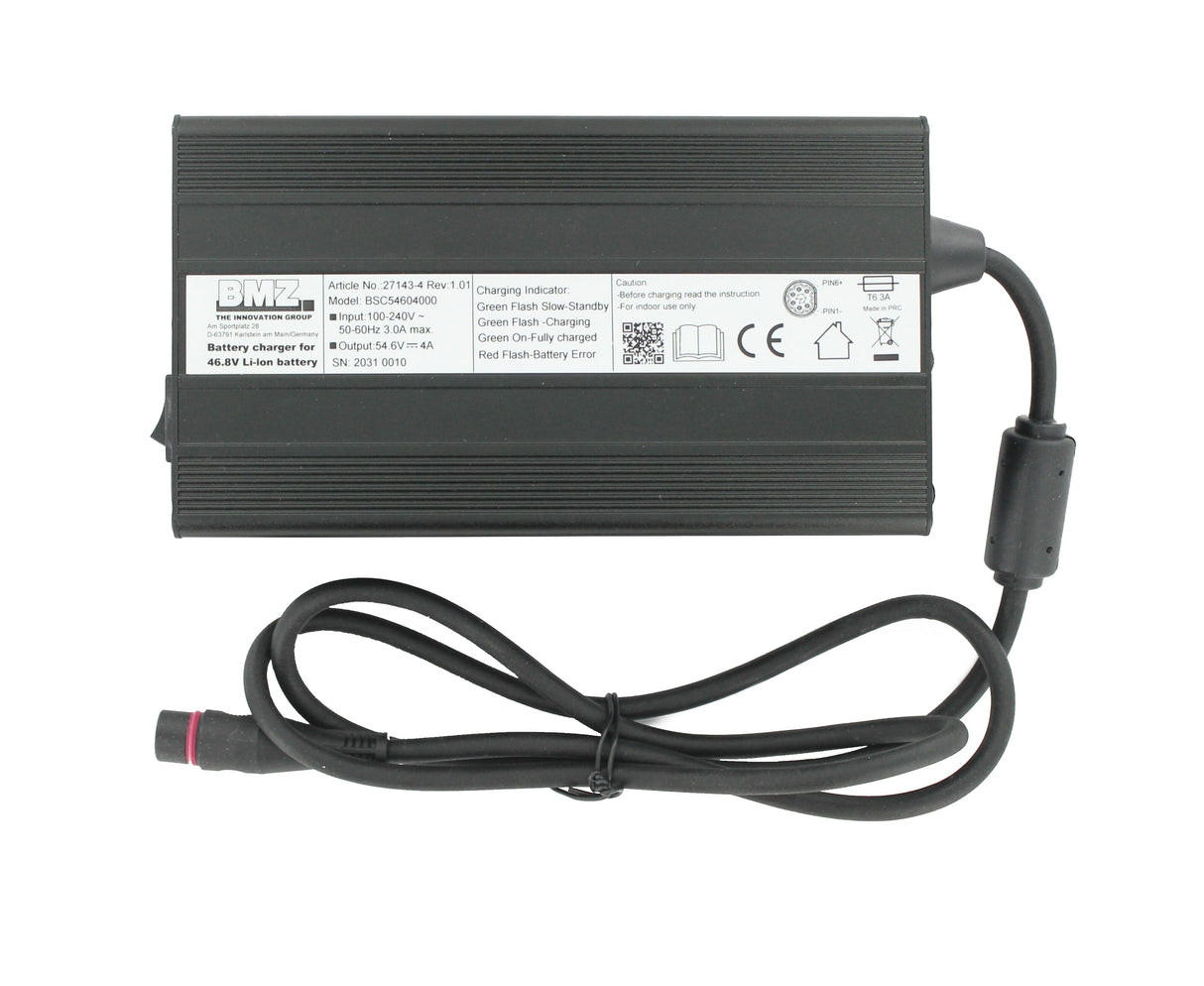 Bmz fietsacculader 13s 54.6v 4a plug hirschmann
