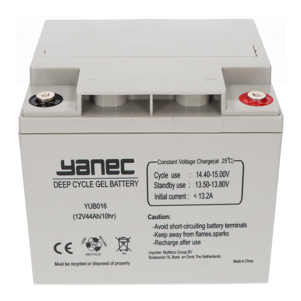 Yanec gel accu 12v 44ah