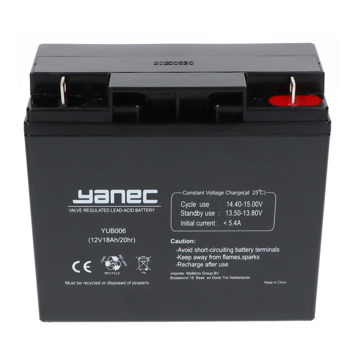 Yanec loodaccu 12v 18ah