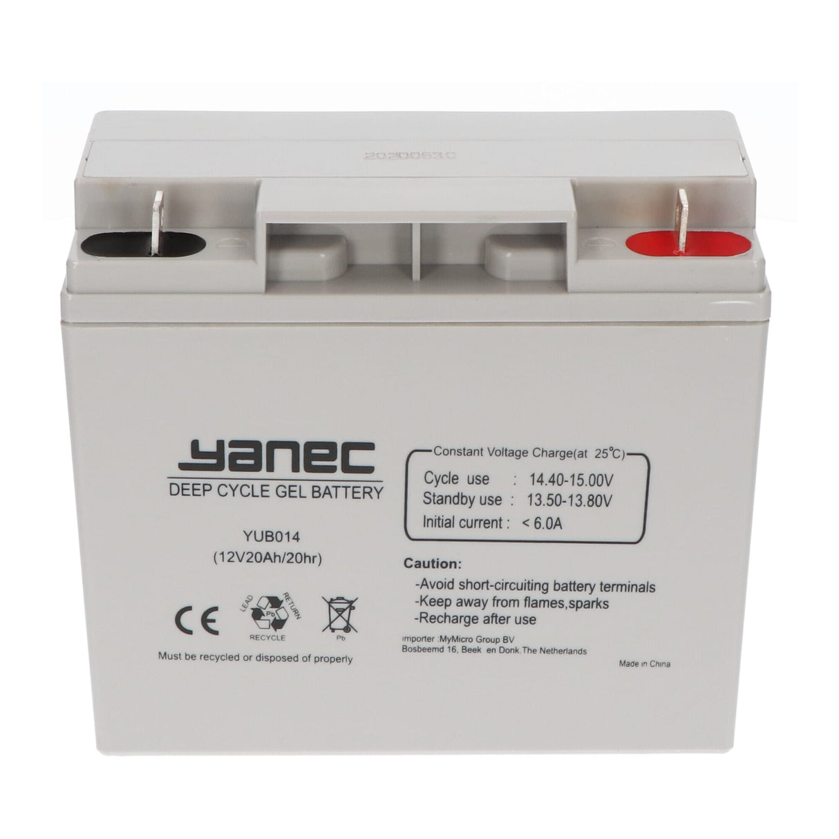 Yanec gel accu 12v 20ah