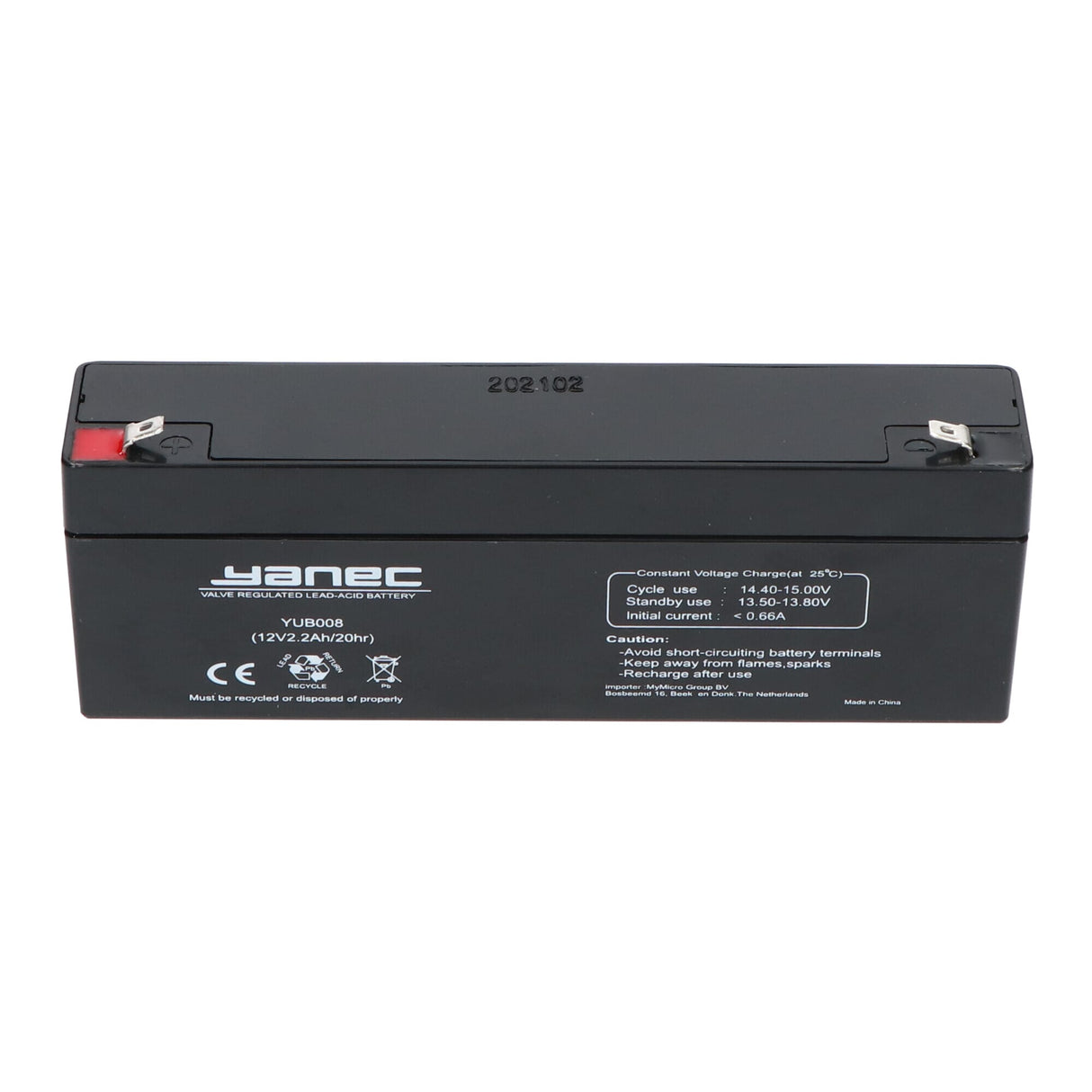 Yanec loodaccu 12v 2.2ah