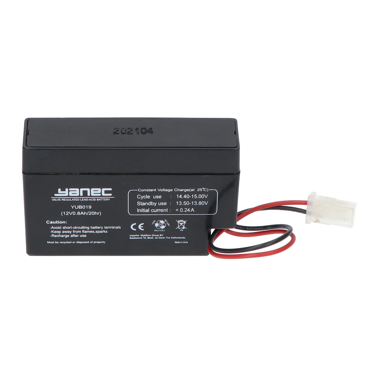Yanec loodaccu 12v 0.8ah