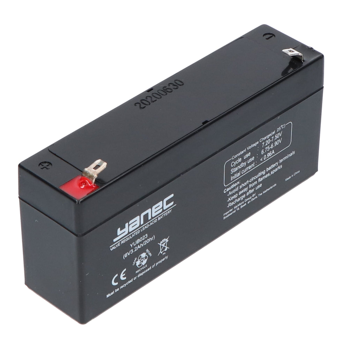 Yanec loodaccu 6v 3.2ah