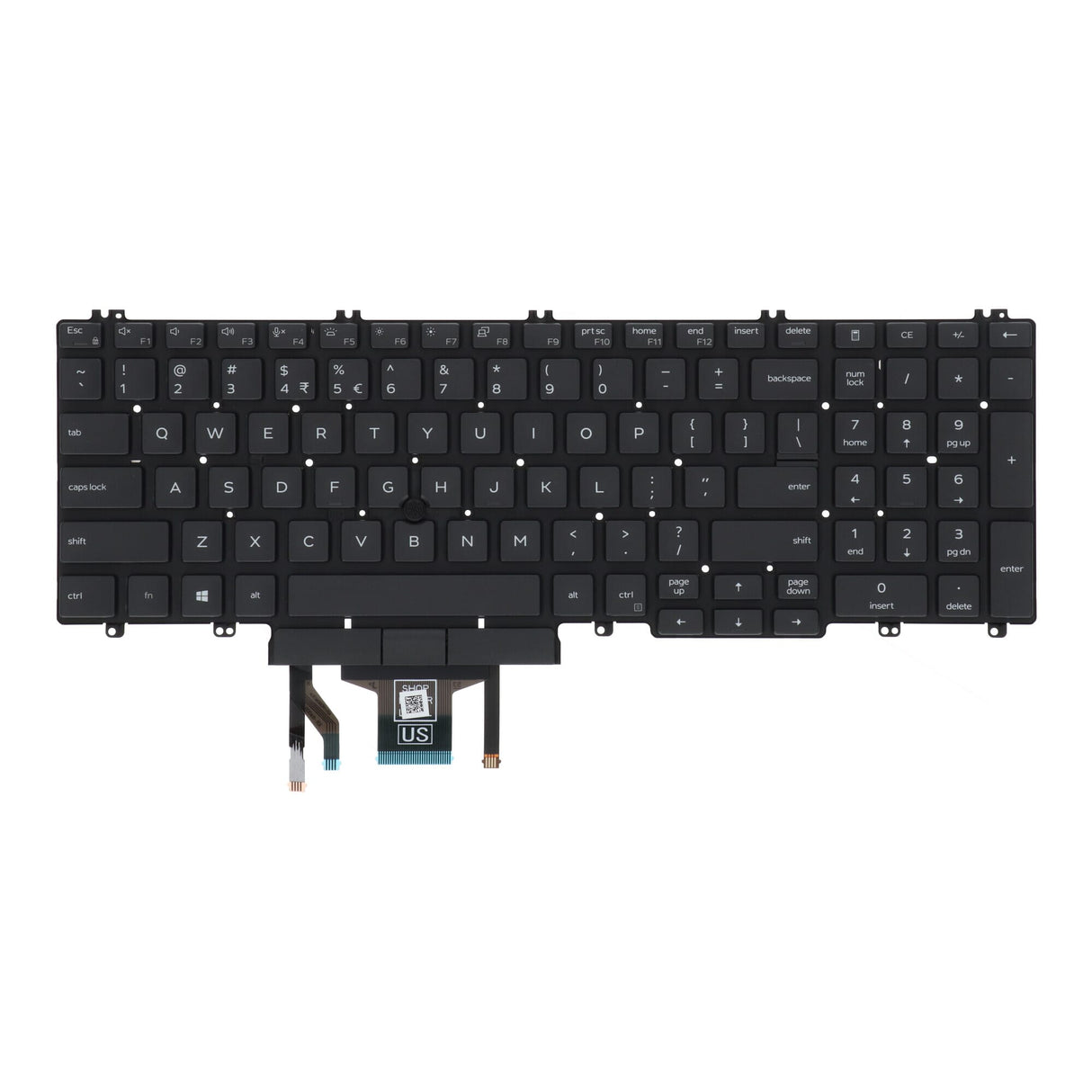 Dell laptop toetsenbord qwerty us + backlit