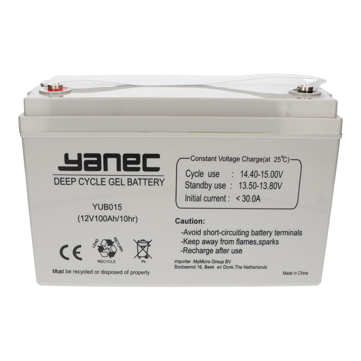 Yanec gel accu 12v 100ah