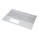 Hp laptop toetsenbord qwerty us + top cover - zilver