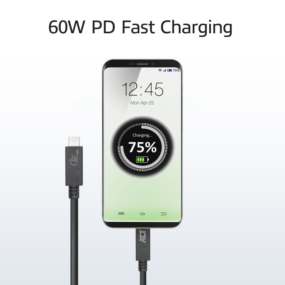 Act usb 3.2 gen1 aansluitkabel c male - c male 2 m