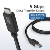 Act usb 3.2 gen1 aansluitkabel a male - c male 2 m