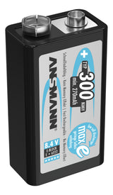 Ansmann nimh accu 9 volt e blok typ 300 maxe 1er blister