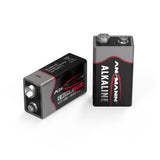 Ansmann alkaline batterij 9 volt e blok 6lr61 2 pcs. krimp
