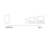 Act usb a naar lightning laad- en datakabel 1m nylon - wit