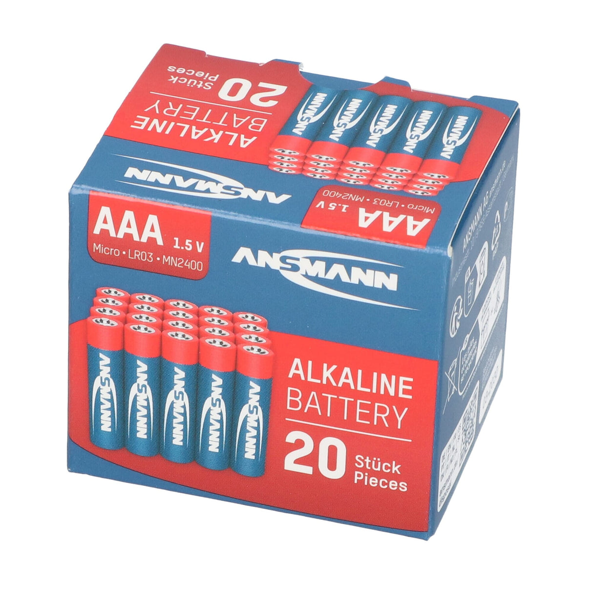 Ansmann alkaline batterij micro aaa lr03 20 pcs. box