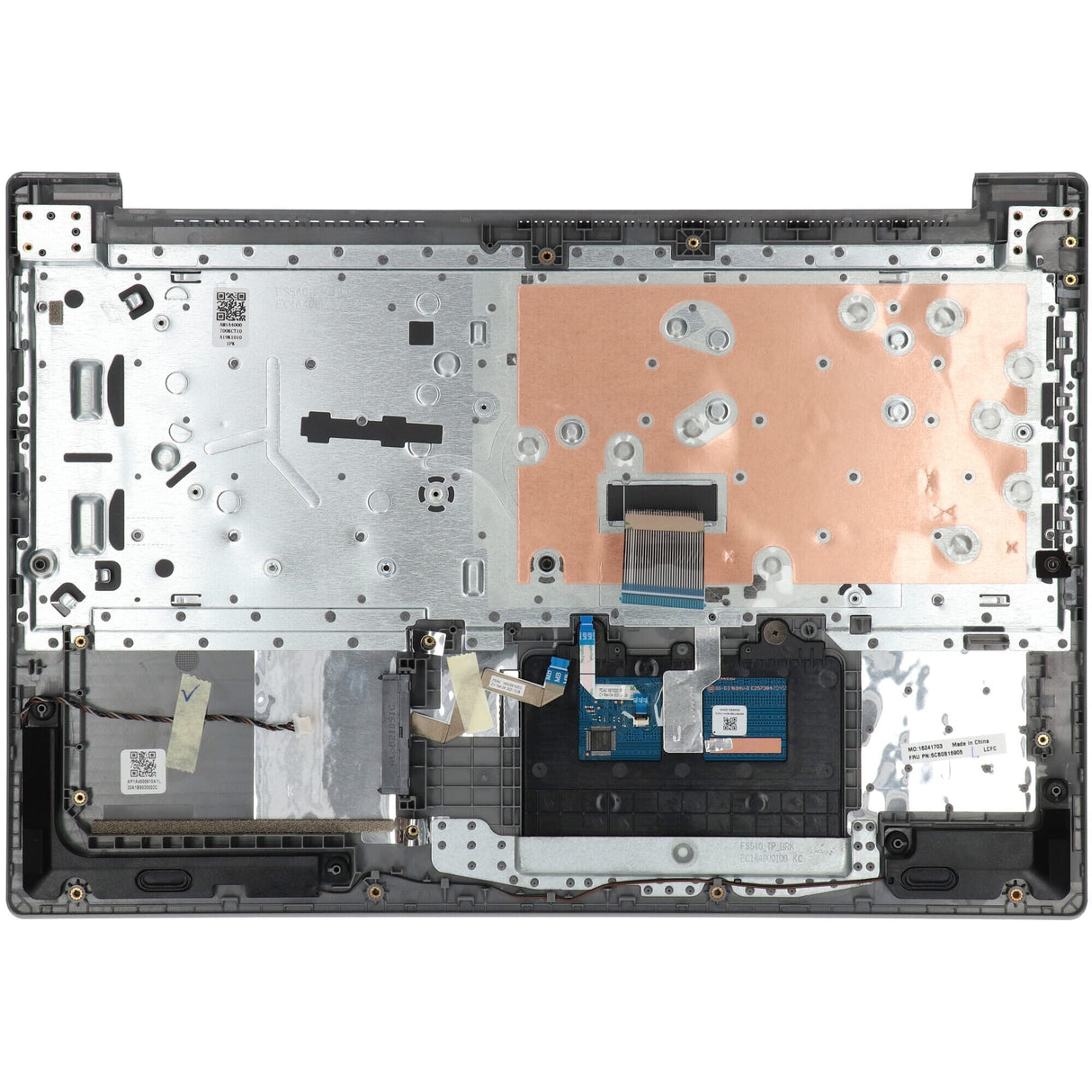 Lenovo laptop toetsenbord qwerty us + top cover - zilver