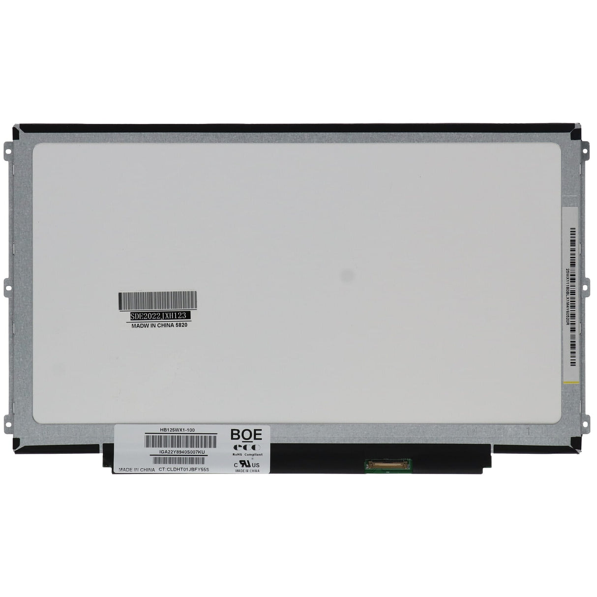 Oem 12.5 inch lcd scherm 1366x768 mat 30pin edp