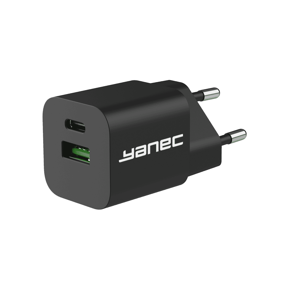 Yanec compacte gan lader usb-a usb-c 30w