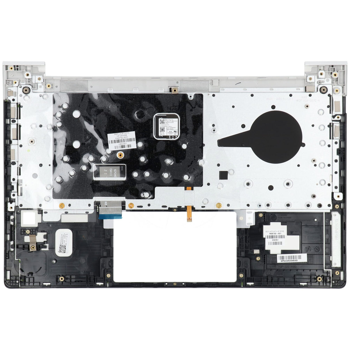 Hp laptop toetsenbord qwerty us + top cover, backlit -zilver