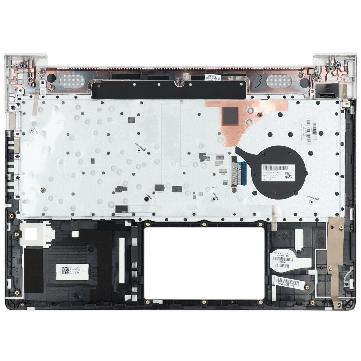 Hp laptop toetsenbord qwerty us + top cover - zilver