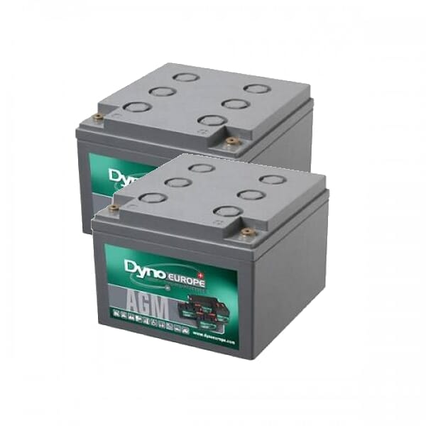 Dyno europe dyno agm accu 12v 26ah vervangingsset (excl. kabels)