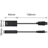 Act displayport naar hdmi female adapter, 4k, zip bag