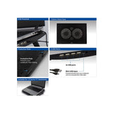 ACT Connectivity Laptopstandaard, met ventilator, hoogte verstelbaa