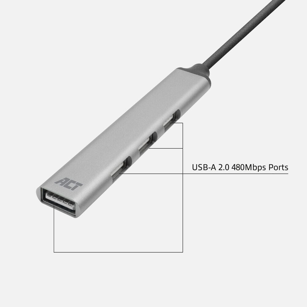 Act usb-a hub 2.0, 4 port usb-a