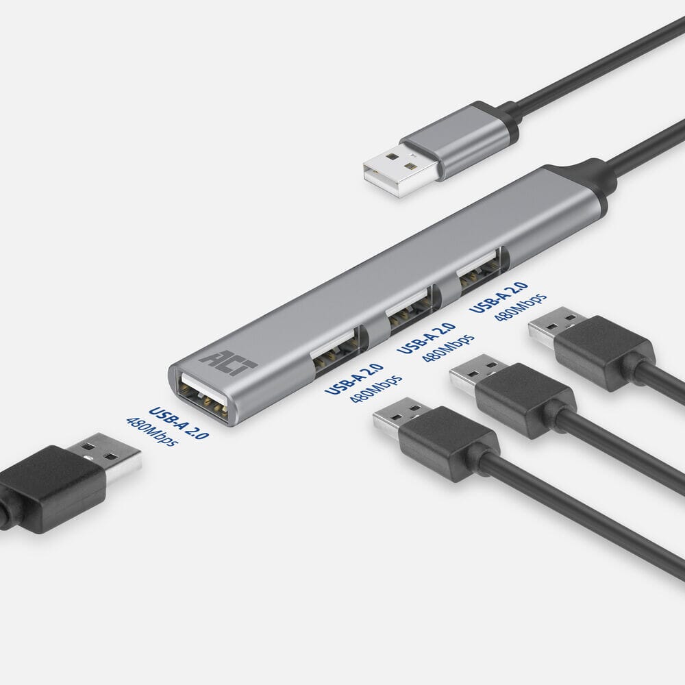 Act usb-a hub 2.0, 4 port usb-a