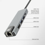 Act usb-c 4k docking station for hdmi monitor, ethernet pd