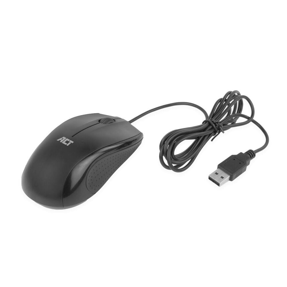 Act wired full-size optical mouse 1000 dpi, silent click