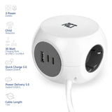 Act power strip cube with 3 sockets (type f), 30w pd