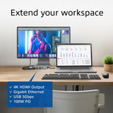 Act usb-c 4k docking station for hdmi monitor, ethernet pd