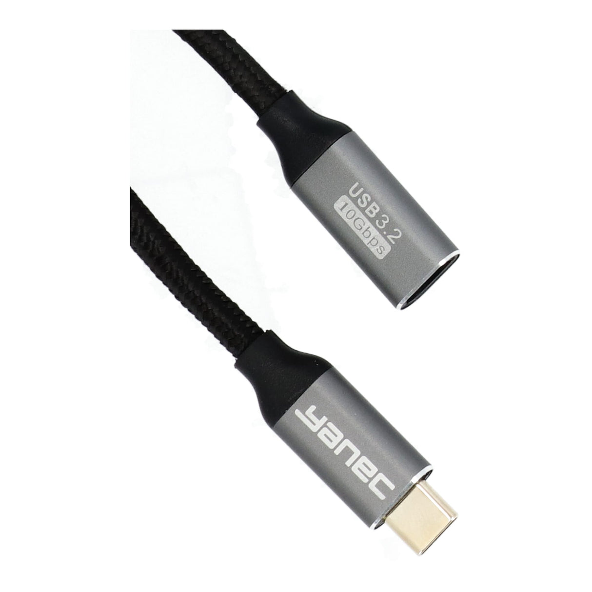 Yanec usb-c laad- en datakabel verlengkabel 2m nylon (100w)