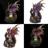 Dark legends draak op kasteel led kristal