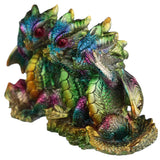 Regenboog metallic draak horen zien zwijgen