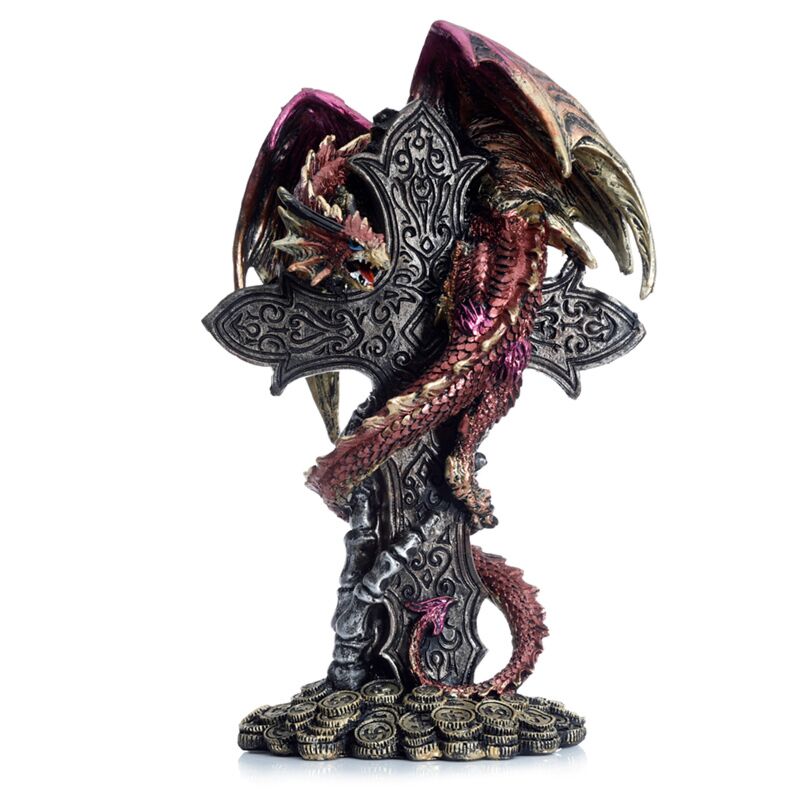 Dark legends keltisch kruis schatbewaarder draak