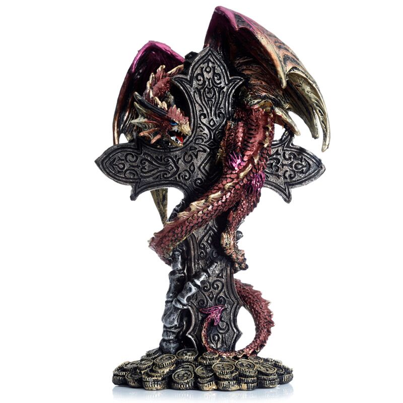 Dark legends keltisch kruis schatbewaarder draak