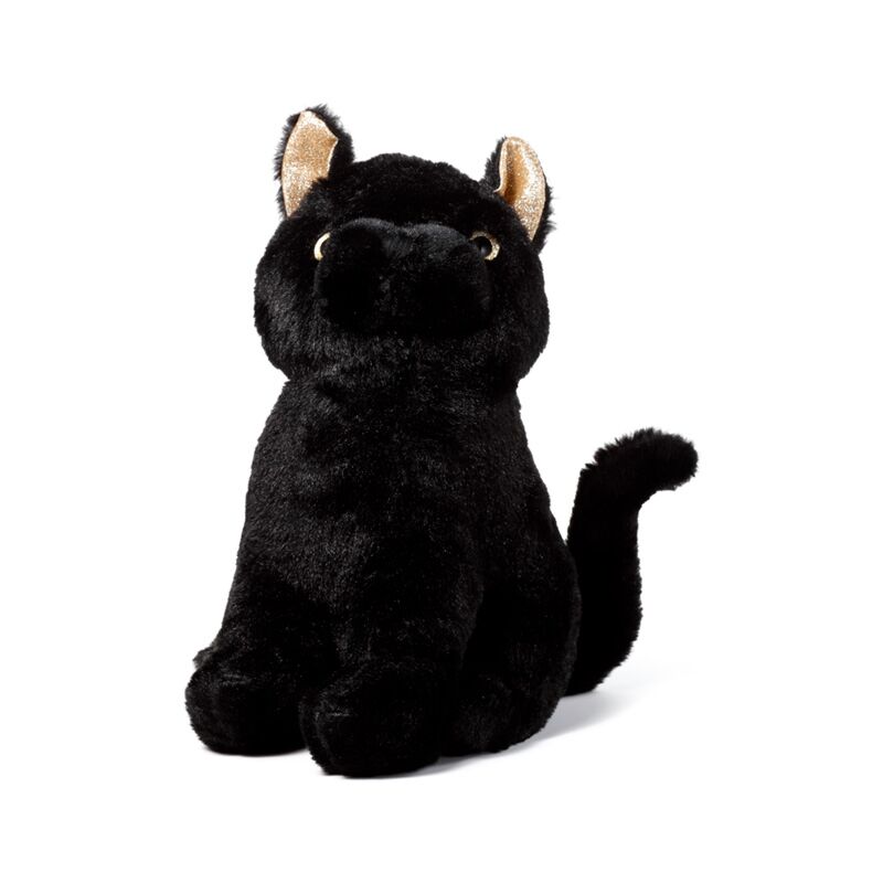 Zwarte kat pluche deurstopper