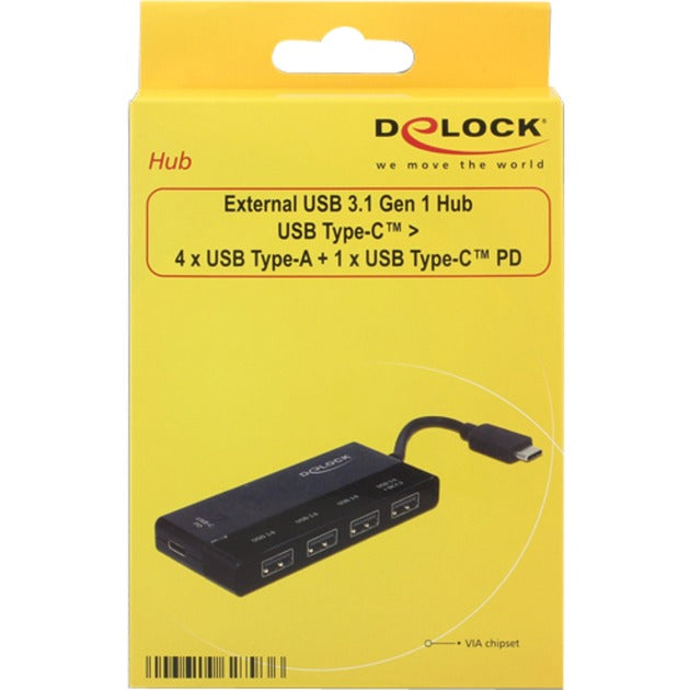 DeLOCK Externe USB 3.1 Gen 1 USB-C > 4x USB-A + 1x USB-C